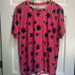 City Streets pink tee shirt with palm trees